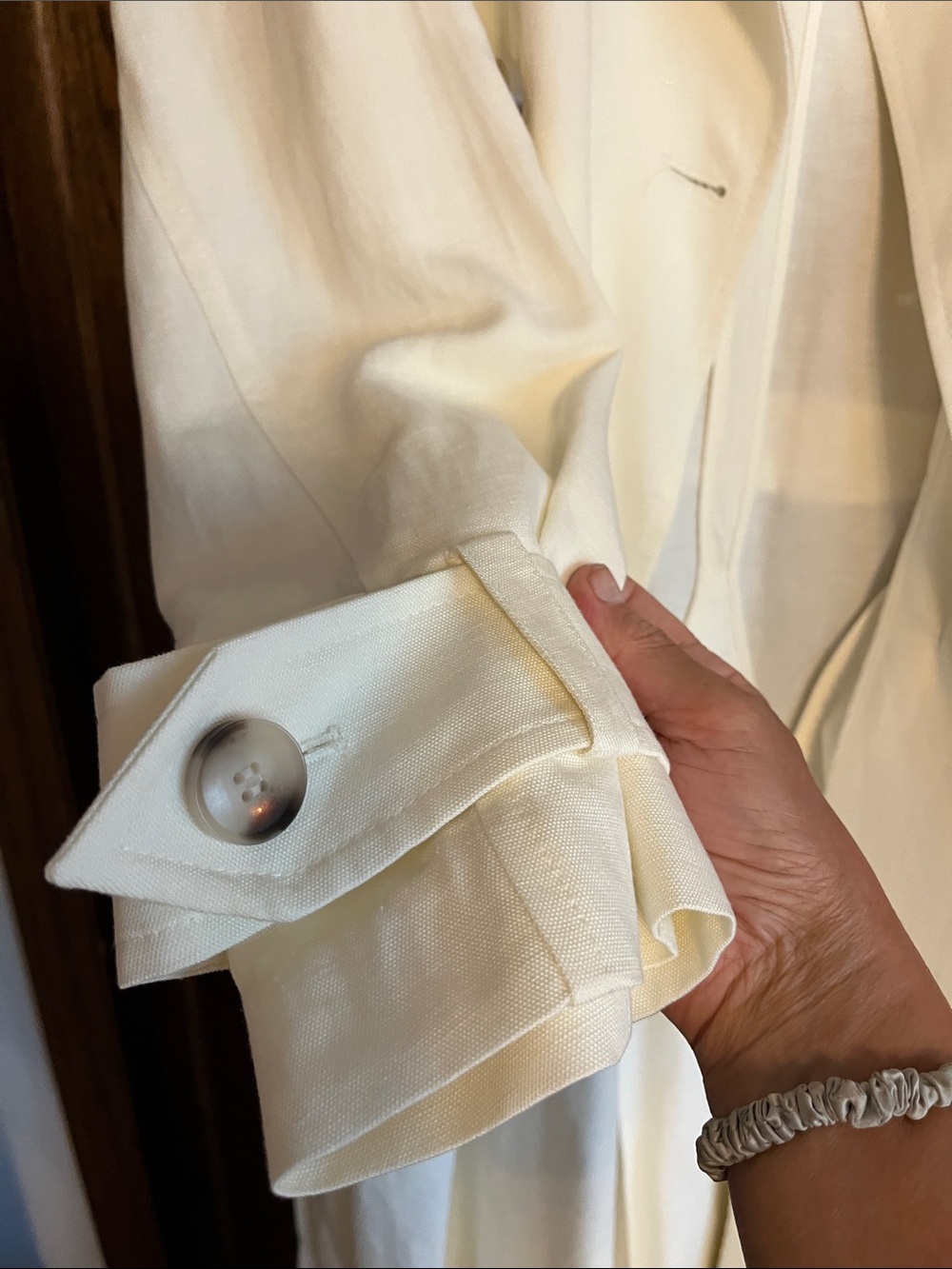 H&M Linen Blend Jacket in Off-White - Picture 7 of 9